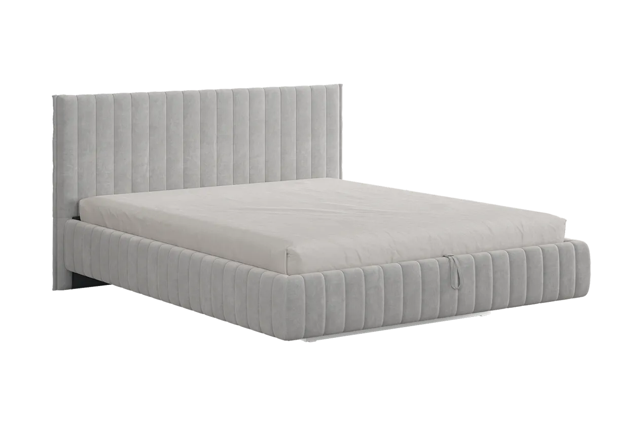 Кровать с подъемным механизмом Твикс 160х200 см галька (велюр) в Пыть-Яхе - pyt-yah.mebel-tymen.ru | фото