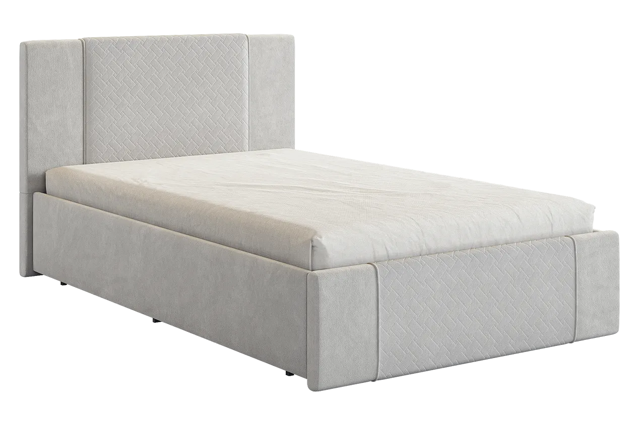 Кровать с основанием Хлоя 120х200 см галька (велюр) в Пыть-Яхе - pyt-yah.mebel-tymen.ru | фото