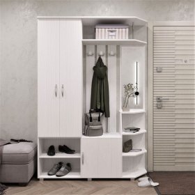 Прихожая Домино рамух белый в Пыть-Яхе - pyt-yah.mebel-tymen.ru | фото