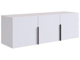 Антресоль трехдверная L1200 Баско белое дерево в Пыть-Яхе - pyt-yah.mebel-tymen.ru | фото