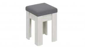 Банкетка «Ганновер» Дуб крафт белый, Микровелюр Linea Grande 83/Connect 83 (серый) в Пыть-Яхе - pyt-yah.mebel-tymen.ru | фото