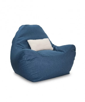 Бескаркасное кресло Эдем, рогожка синий в Пыть-Яхе - pyt-yah.mebel-tymen.ru | фото