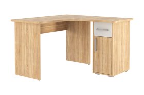Стол компьютерный 1200 угловой Лайт-1 дуб сонома/белый в Пыть-Яхе - pyt-yah.mebel-tymen.ru | фото