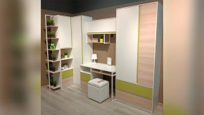 Детская «Сканди» Дуб Гарден, Белая, Зеленый в Пыть-Яхе - pyt-yah.mebel-tymen.ru | фото