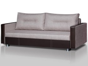 Диван Комфорт с прямыми подлокотниками кемел/кожзам в Пыть-Яхе - pyt-yah.mebel-tymen.ru | фото