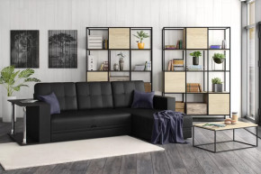 Диван АТЛАНТ угловой со столиком Марика чёрный в Пыть-Яхе - pyt-yah.mebel-tymen.ru | фото