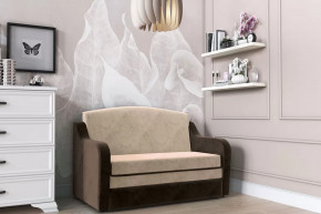 Диван "Луна" (серо-бежевый, к/з шоколад) в Пыть-Яхе - pyt-yah.mebel-tymen.ru | фото