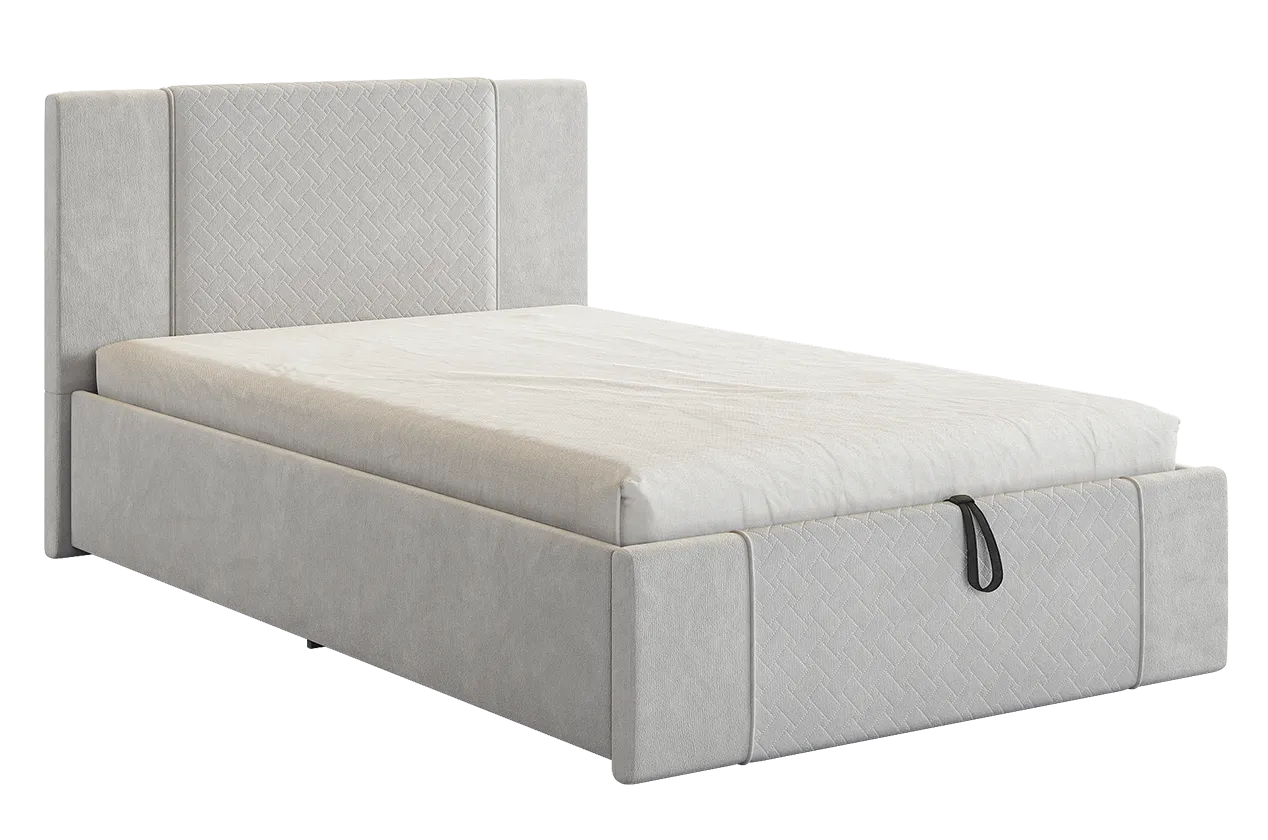 Кровать с подъемным механизмом Хлоя 120х200 см галька (велюр) в Пыть-Яхе - pyt-yah.mebel-tymen.ru | фото