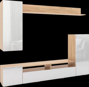 Гостиная Альфа Дуб Золото / Белый Глянец в Пыть-Яхе - pyt-yah.mebel-tymen.ru | фото