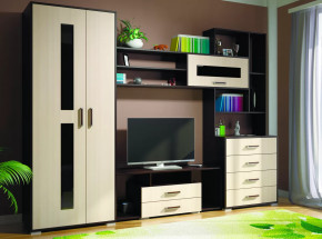 Гостиная Европа-1 Венге / Дуб молочный в Пыть-Яхе - pyt-yah.mebel-tymen.ru | фото