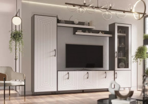 Гостиная Квадро №СВ-1 Серый графит/Софт вайт в Пыть-Яхе - pyt-yah.mebel-tymen.ru | фото