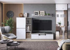 Гостиная Лори, набор №ДС-1, дуб серый/белый в Пыть-Яхе - pyt-yah.mebel-tymen.ru | фото