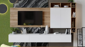 Гостиная «Порто» №6 Яблоня Беллуно, Белый софт в Пыть-Яхе - pyt-yah.mebel-tymen.ru | фото