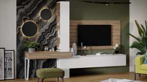 Гостиная «Порто» №8 Яблоня Беллуно, Белый софт в Пыть-Яхе - pyt-yah.mebel-tymen.ru | фото