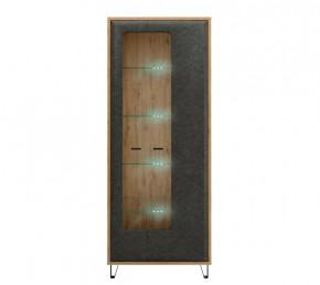 GRACE шкаф REG2W с подсветкой (Дуб наварра/Графит) в Пыть-Яхе - pyt-yah.mebel-tymen.ru | фото