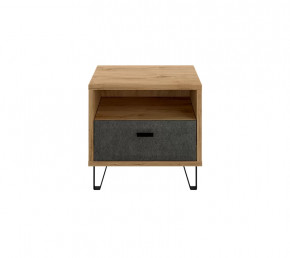GRACE тумба прикроватная KOM1S (Дуб наварра/Графит) в Пыть-Яхе - pyt-yah.mebel-tymen.ru | фото