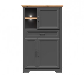 JASMIN шкаф REG3D1S с подсветкой (Графит/ Дуб артизан) в Пыть-Яхе - pyt-yah.mebel-tymen.ru | фото