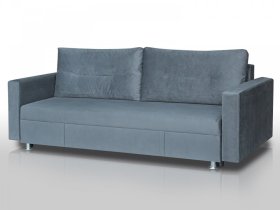 Диван Комфорт с прямыми подлокотниками серый в Пыть-Яхе - pyt-yah.mebel-tymen.ru | фото