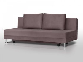 Диван Комфорт Лайт без подлокотников 2 подушки коричневый в Пыть-Яхе - pyt-yah.mebel-tymen.ru | фото