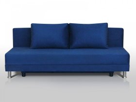 Диван Комфорт Лайт без подлокотников 2 подушки синий в Пыть-Яхе - pyt-yah.mebel-tymen.ru | фото