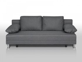 Диван Комфорт без подлокотников 4 подушки графит в Пыть-Яхе - pyt-yah.mebel-tymen.ru | фото