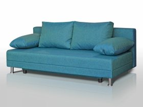Диван Комфорт без подлокотников 4 подушки азур в Пыть-Яхе - pyt-yah.mebel-tymen.ru | фото
