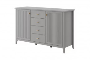 Комод 4 ящика + 2 двери Никеа Серый шифер/Лак Антрацит в Пыть-Яхе - pyt-yah.mebel-tymen.ru | фото