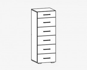 Комод 6 ящиков "Фиеста" №15 в Пыть-Яхе - pyt-yah.mebel-tymen.ru | фото