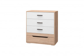 Комод Джуниор, дуб сонома/ дуб сонома, белый в Пыть-Яхе - pyt-yah.mebel-tymen.ru | фото