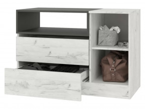 Комод Кент-1 Секция-5 Дуб Крафт Белый/Антрацит в Пыть-Яхе - pyt-yah.mebel-tymen.ru | фото