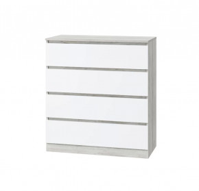 Комод Лори, 4 ящика, дуб серый/белый в Пыть-Яхе - pyt-yah.mebel-tymen.ru | фото