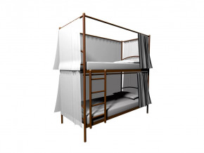 Конструкция для штор к Хостел Duo 3х стронняя в Пыть-Яхе - pyt-yah.mebel-tymen.ru | фото