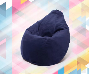 Кресло-мешок Груша средняя, велюр, цвет Кобальт в Пыть-Яхе - pyt-yah.mebel-tymen.ru | фото