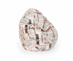 Кресло-мешок СТАДИ, велюр, Принт Газета в Пыть-Яхе - pyt-yah.mebel-tymen.ru | фото