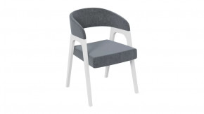 Кресло «Техас 1» Белый матовый, тк. №219 Велюр Jercy graphite в Пыть-Яхе - pyt-yah.mebel-tymen.ru | фото