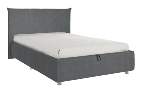 Кровать с подъемным механизмом Бест 120х200 см графит (велюр) в Пыть-Яхе - pyt-yah.mebel-tymen.ru | фото