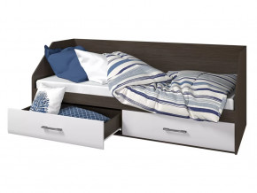 Кровать 800 2 ящика Ненси венге-белый в Пыть-Яхе - pyt-yah.mebel-tymen.ru | фото