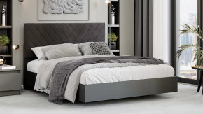 Кровать «Бетта» Тип 1 Серый графит, Велюр Серый в Пыть-Яхе - pyt-yah.mebel-tymen.ru | фото