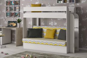 Кровать детская двухъярусная Карамель 75 Бодега светлая RIKKO YELLOW в Пыть-Яхе - pyt-yah.mebel-tymen.ru | фото