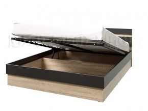 Кровать Ким с ПМ 1600 Графит софт, сонома в Пыть-Яхе - pyt-yah.mebel-tymen.ru | фото