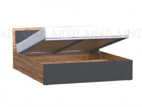 Кровать с подъемным механизмом 1,6м Мартина ЛДСП Графит, Дуб крафт в Пыть-Яхе - pyt-yah.mebel-tymen.ru | фото