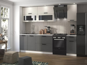 Кухня Монако 2,0м Компоновка №2 (Белый снег Софт/софт графит (Кастилло)) в Пыть-Яхе - pyt-yah.mebel-tymen.ru | фото