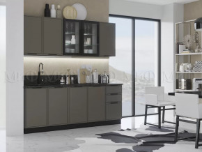 Кухня Николь 2,0м Компановка №1 (Холст вулканический) в Пыть-Яхе - pyt-yah.mebel-tymen.ru | фото