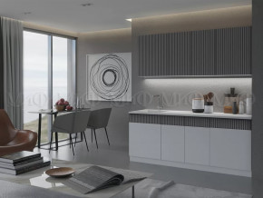 Кухня Оливия NEW 2,0м (Белый снег софт/Графит софт) в Пыть-Яхе - pyt-yah.mebel-tymen.ru | фото