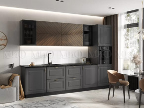 Кухня Престиж 3,0м Компоновка №1 (Графит/Графит софт/Прайм орех) в Пыть-Яхе - pyt-yah.mebel-tymen.ru | фото