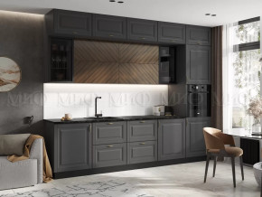 Кухня Престиж 3,0м Компоновка №2 (Графит/Графит софт/Прайм орех) в Пыть-Яхе - pyt-yah.mebel-tymen.ru | фото