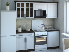 Кухня Прованс 2м столешница 38 мм Белое дерево/Венге в Пыть-Яхе - pyt-yah.mebel-tymen.ru | фото