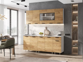 Кухня Рио NEW 1,8м Дуб Крафт ЛДСП в Пыть-Яхе - pyt-yah.mebel-tymen.ru | фото