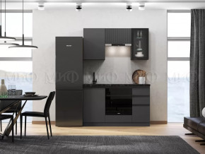 Кухня Техно-6 1,5м (Графит/Графит софт) в Пыть-Яхе - pyt-yah.mebel-tymen.ru | фото