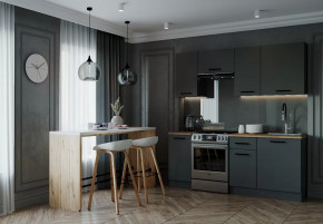 Кухонный гарнитур Антрацит-2000 столешница 26 мм в Пыть-Яхе - pyt-yah.mebel-tymen.ru | фото